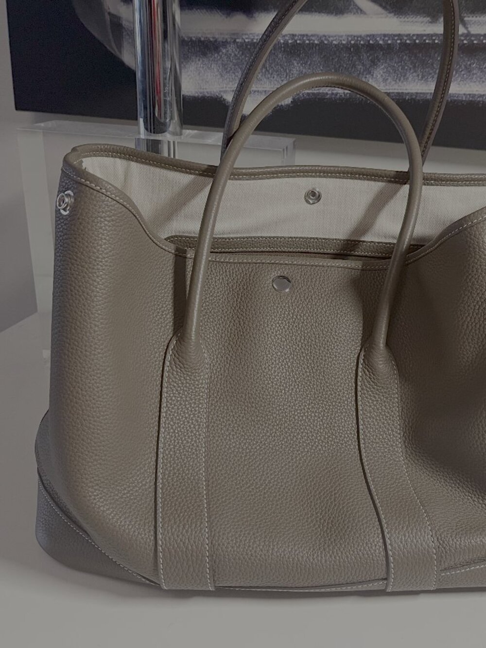 Garden Party Togo Leather Tote - Picture 6 of 10
